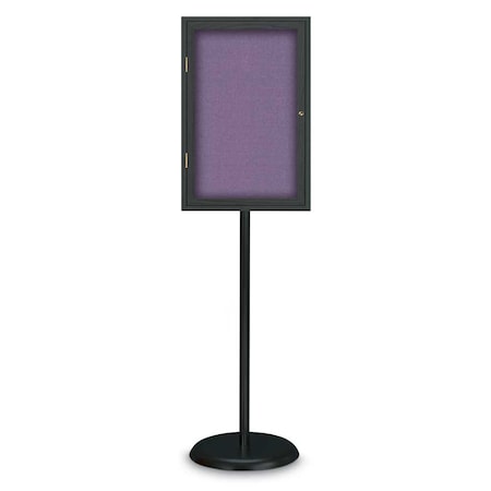 United Visual Products Corkboard, Double Door, Radius Frame, 60x36", Satin/Surf UV7004-SATIN-SURF